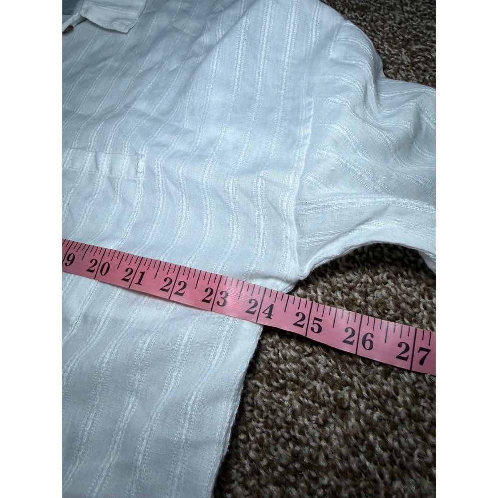 Princess‎ Polly White Button Down Shirt Womens 4 Beachy Nautical Minimalist - Picture 5 of 8